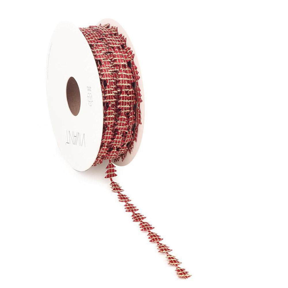 NASTRO ALBERELLI 8MM 15MT -YULE- ROSSO/ORO