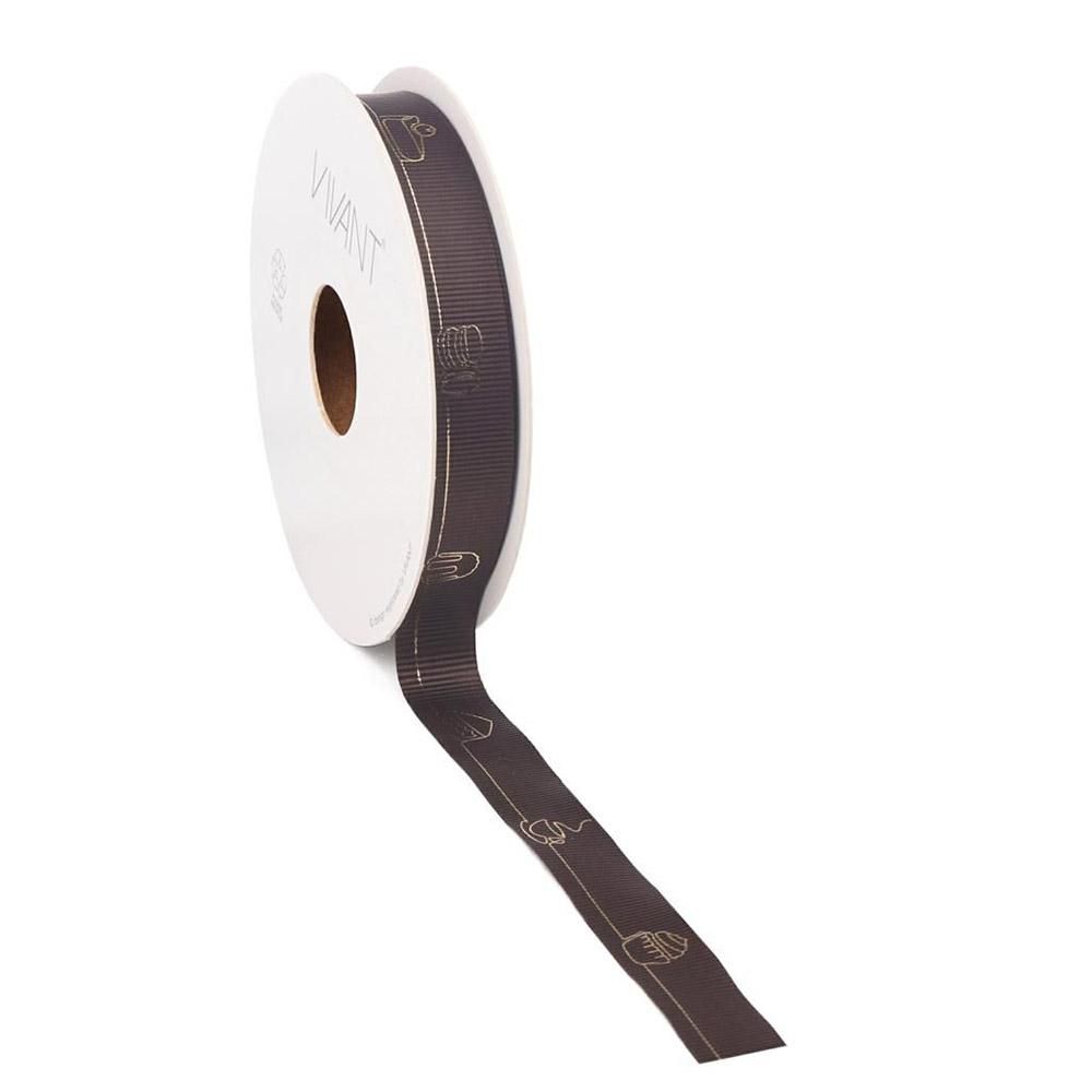 NASTRO TESSUTO 15MM 20MT -TREATS- MARRONE