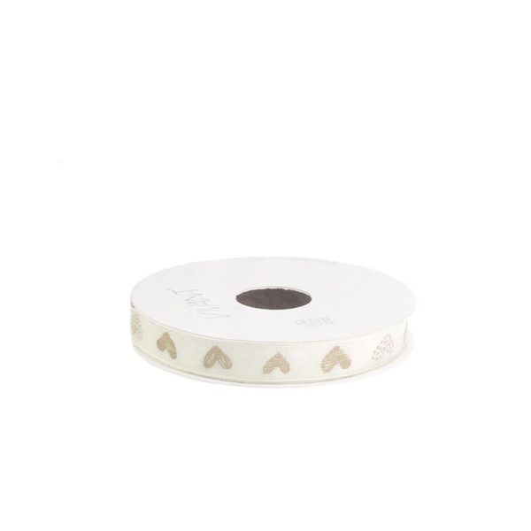 NASTRO TESSUTO 12MM 15MT -SWEETHEAERTS- BIANCO/BEIGE NASTRO TESSUTO 12MM 15MT -SWEETHEAERTS- BIANCO/BEIGE