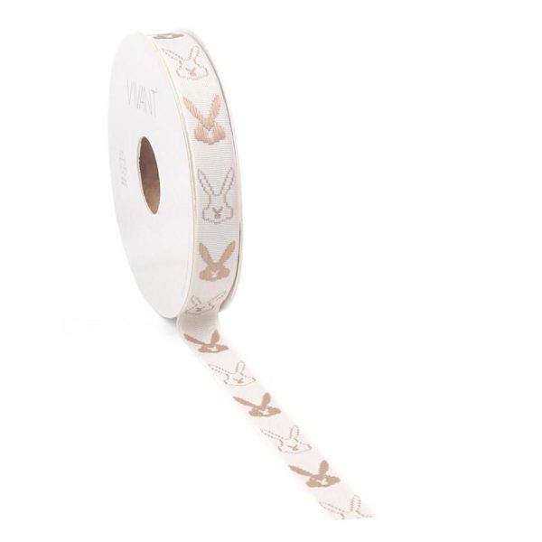 NASTRO TESSUTO CONIGLI 15MM 20MT -KANIN- BIANCO/BEIGE NASTRO TESSUTO CONIGLI 15MM 20MT -KANIN- BIANCO/BEIGE