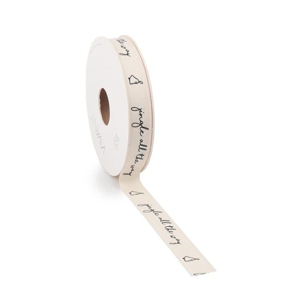 NASTRO COTONE 15MM 20MT-JINGLE- BIANCO/NERO NASTRO COTONE 15MM 20MT-JINGLE- BIANCO/NERO