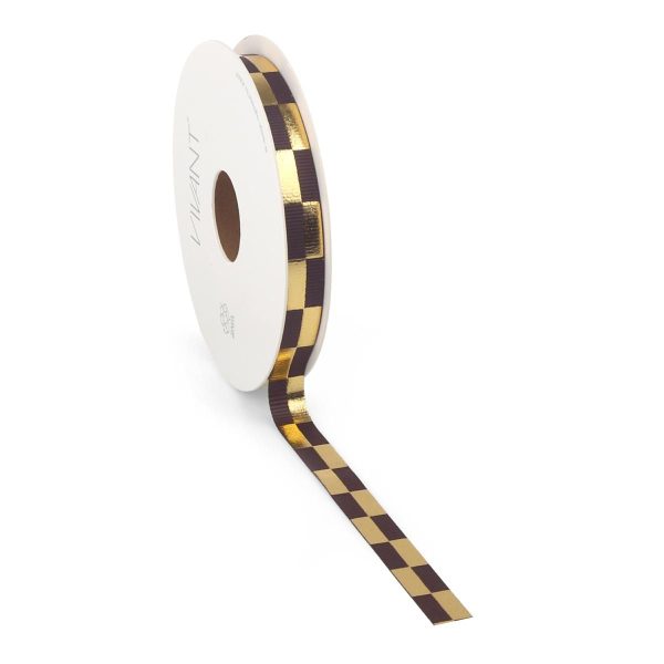 NASTRO GROSGRAIN 10MM 20MT -GITTE- MARRONE/ORO NASTRO GROSGRAIN 10MM 20MT -GITTE- MARRONE/ORO