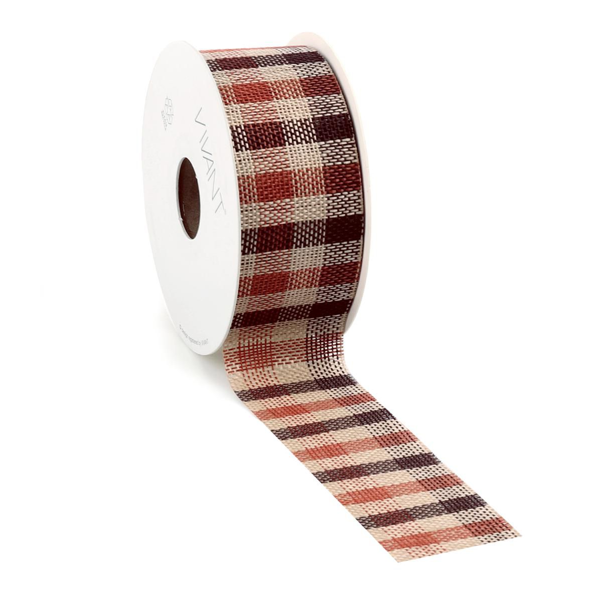 NASTRO 40MM 15MT -CARREAUX- BEIGE/MARRONE