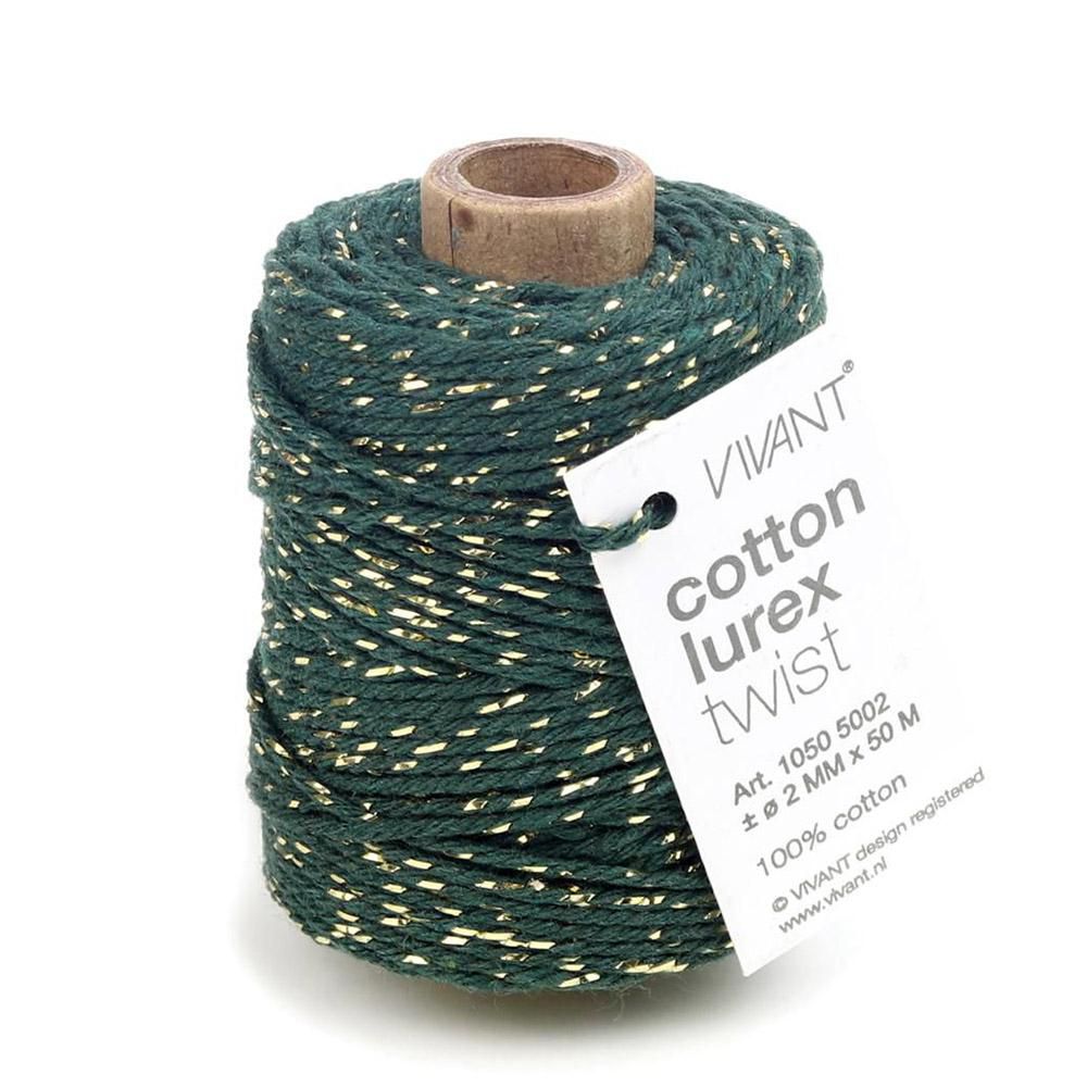 CORDINO COTONE LUREX 2MM 50MT. VERDE/ORO CORDINO COTONE LUREX 2MM 50MT. VERDE/ORO