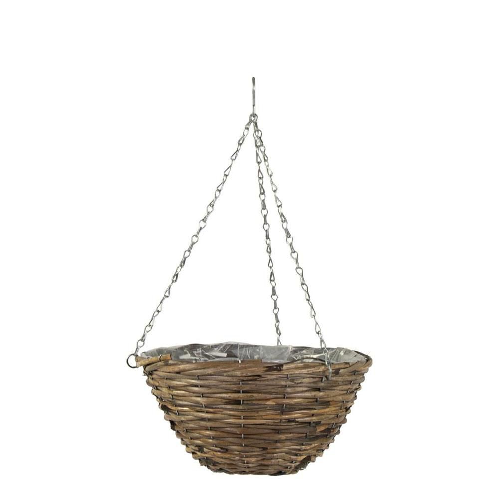 CESTO KOBU C/CATENELLA D.30 CM H.14 CM NATURALE