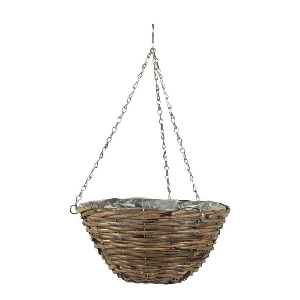 CESTO KOBU C/CATENELLA D.35 CM H.16 CM NATURALE