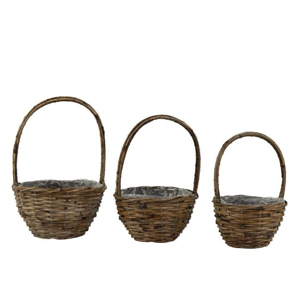 SET 3 CESTI KOBU C/MANICI D.22-25-30 CM H.35-38-45 CM NATURALE SET 3 CESTI KOBU C/MANICI D.22-25-30 CM H.35-38-45 CM NATURALE