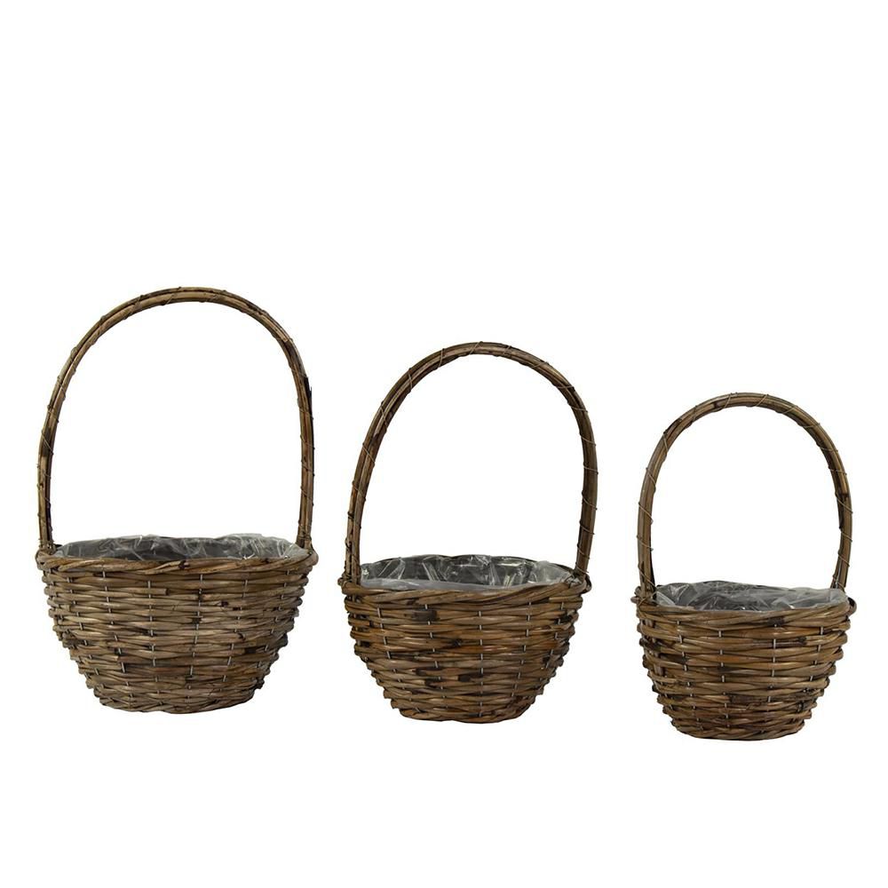 SET 3 CESTI KOBU C/MANICI D.22-25-30 CM H.35-38-45 CM NATURALE SET 3 CESTI KOBU C/MANICI D.22-25-30 CM H.35-38-45 CM NATURALE