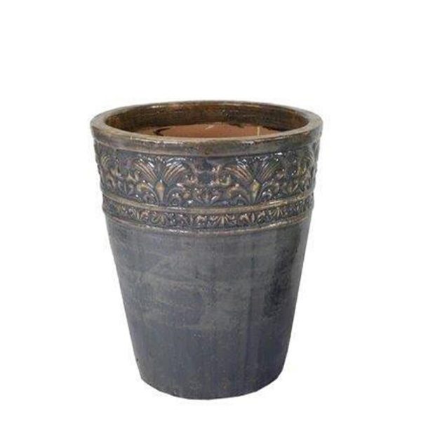 VASO CERAMICA D.37 CM H.41 CM -OFF- BLU ANTICATO VASO CERAMICA D.37 CM H.41 CM -OFF- BLU ANTICATO