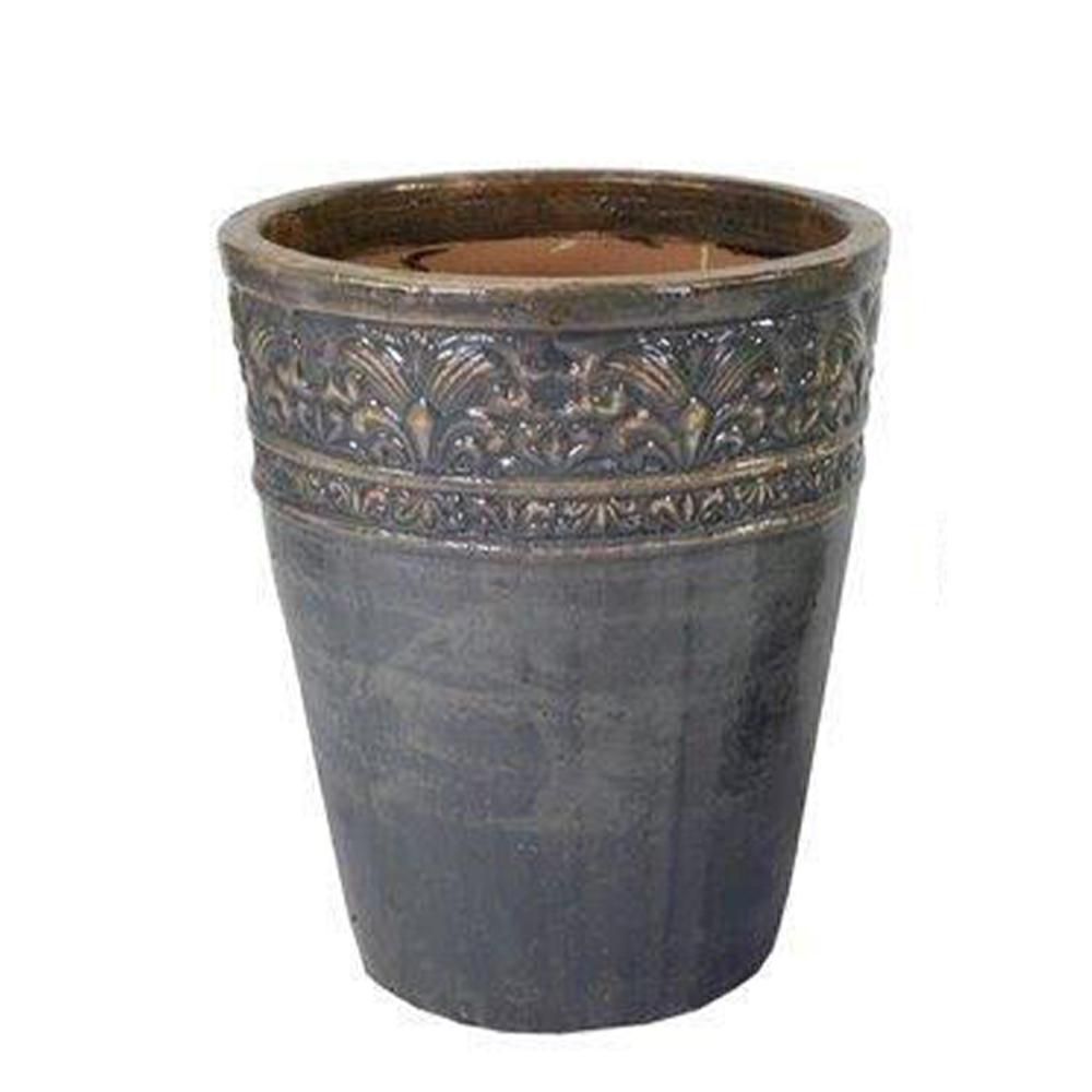 VASO CERAMICA D.49 CM H.58 CM -OFF- BLU ANTICATO VASO CERAMICA D.49 CM H.58 CM -OFF- BLU ANTICATO
