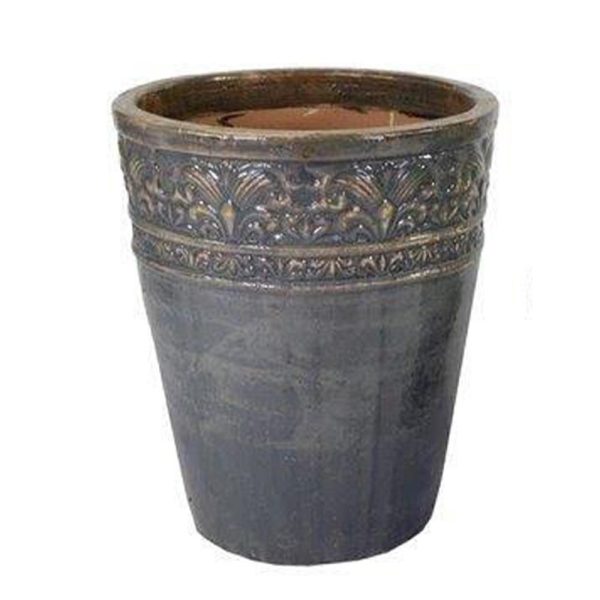 VASO CERAMICA D.62 CM H.72 CM -OFF- BLU ANTICATO VASO CERAMICA D.62 CM H.72 CM -OFF- BLU ANTICATO