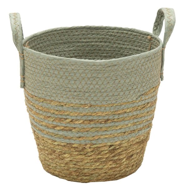 CESTO C/MANICI D.25 CM H.24 CM -HAYDEN- NATURALE/SALVIA CESTO C/MANICI D.25 CM H.24 CM -HAYDEN- NATURALE/SALVIA