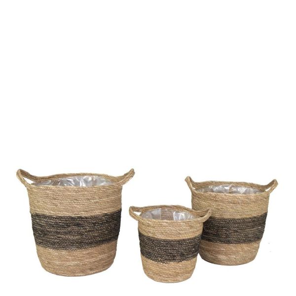SET 3 CESTI D.24-29-33 CM H.25-30-35 CM -HAYDEN- NATURALE/NERO SET 3 CESTI D.24-29-33 CM H.25-30-35 CM -HAYDEN- NATURALE/NERO