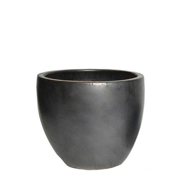 VASO CERAMICA D.30 CM H.26 CM -EGG- NERO MATT VASO CERAMICA D.30 CM H.26 CM -EGG- NERO MATT