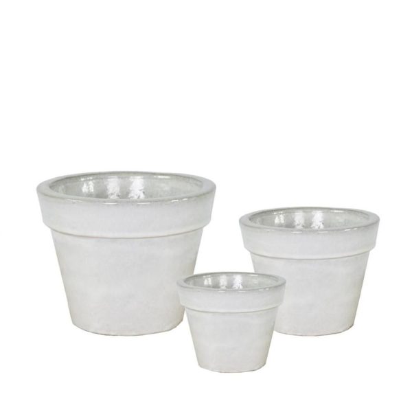 SET 3 VASI CERAMICA D.18-27-38 H.16-20-30 CM BIANCO SET 3 VASI CERAMICA D.18-27-38 H.16-20-30 CM BIANCO