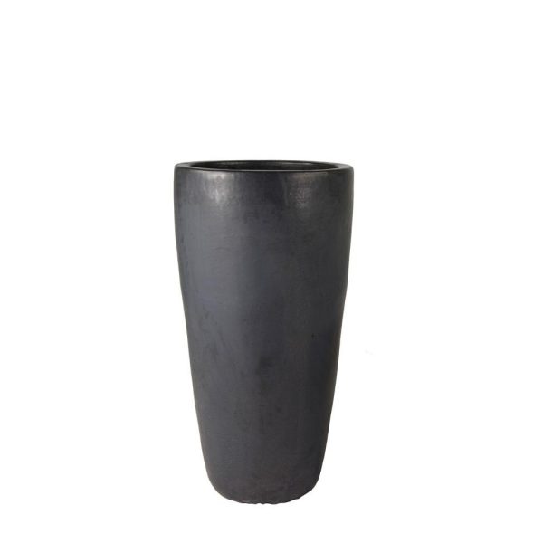 VASO CERAMICA D.30 CM H.65 CM -CONICAL- NERO MATT VASO CERAMICA D.30 CM H.65 CM -CONICAL- NERO MATT
