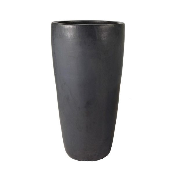 VASO CERAMICA D.46 CM H.90 CM -CONICAL- NERO MATT VASO CERAMICA D.46 CM H.90 CM -CONICAL- NERO MATT