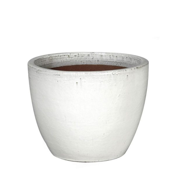 VASO CERAMICA D.38 CM H.32 CM -EGG- BIANCO VASO CERAMICA D.38 CM H.32 CM -EGG- BIANCO