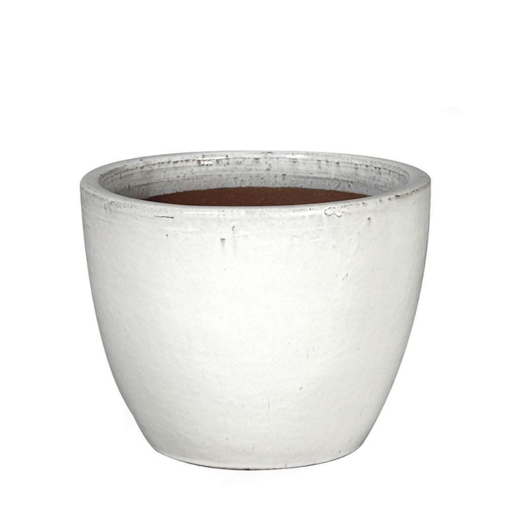 VASO CERAMICA D.38 CM H.32 CM -EGG- BIANCO