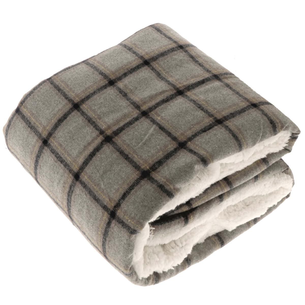 COPERTA QUADRI 150X200 CM -BINGLEY- GRIGIO/NERO COPERTA QUADRI 150X200 CM -BINGLEY- GRIGIO/NERO