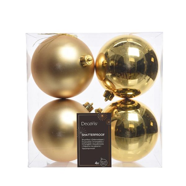 SET 4 SFERE POLY MM.100ASS. LUCIDO/SATINATO ORO CHIARO SET 4 SFERE POLY MM.100ASS. LUCIDO/SATINATO ORO CHIARO