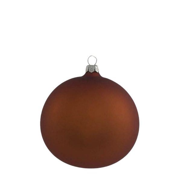 SET 4 SFERE VETRO MM.100 COGNAC SATINATO SET 4 SFERE VETRO MM.100 COGNAC SATINATO