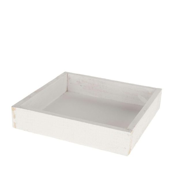 VASSOIO LEGNO QUADRATO 20X20X4 CM WASHED BIANCO VASSOIO LEGNO QUADRATO 20X20X4 CM WASHED BIANCO