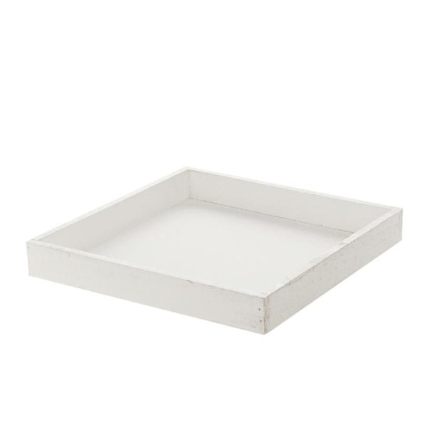 VASSOIO LEGNO QUADRATO 30X30X4 CM WASHED BIANCO VASSOIO LEGNO QUADRATO 30X30X4 CM WASHED BIANCO