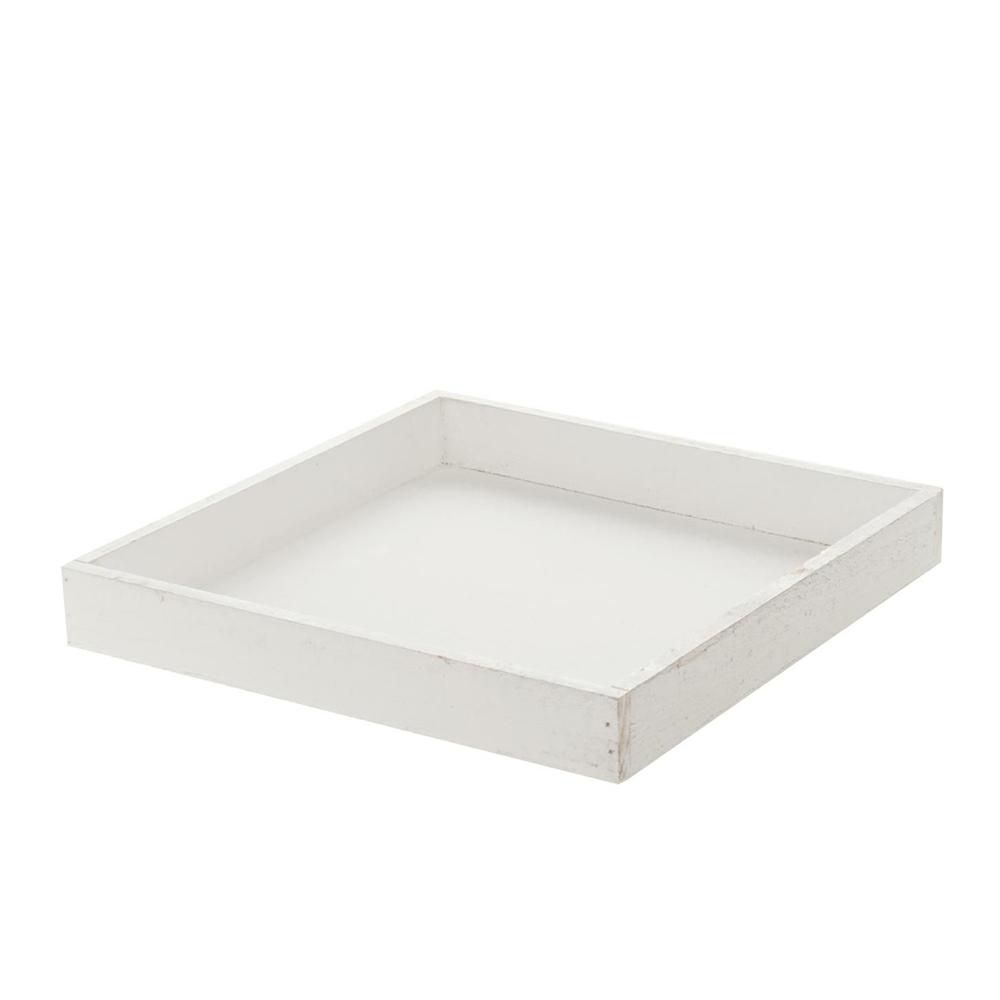 VASSOIO LEGNO QUADRATO 30X30X4 CM WASHED BIANCO VASSOIO LEGNO QUADRATO 30X30X4 CM WASHED BIANCO