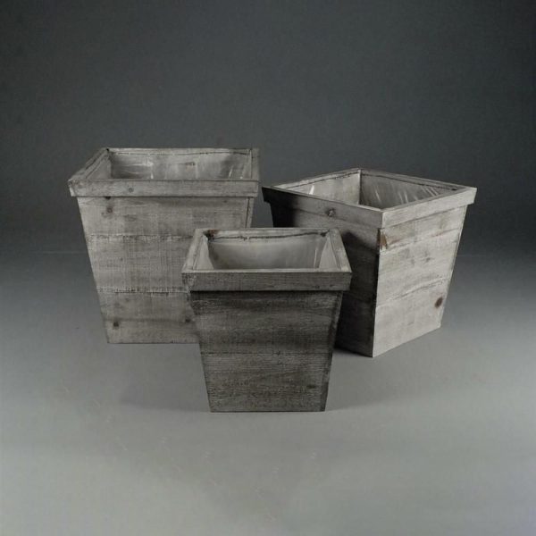 SET 3 VASI LEGNO 30X30X30 NATURALE SET 3 VASI LEGNO 30X30X30 NATURALE