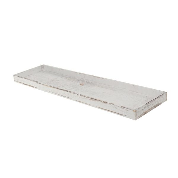 VASSOIO LEGNO RETTANGOLARE 80X20X4 CM WASHED BIANCO VASSOIO LEGNO RETTANGOLARE 80X20X4 CM WASHED BIANCO