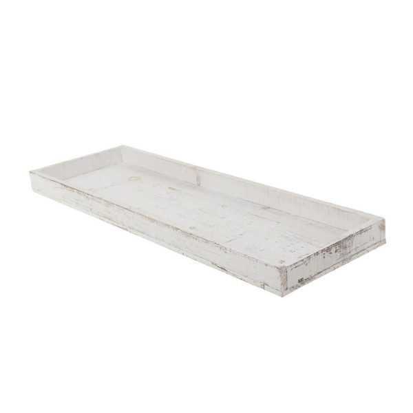 VASSOIO LEGNO RETTANGOLARE 60X20X4 CM WASHED BIANCO VASSOIO LEGNO RETTANGOLARE 60X20X4 CM WASHED BIANCO