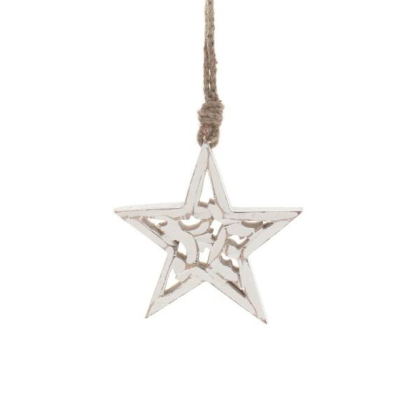 STELLA LEGNO 16X15X2,5 CM INTARSIATA BIANCO WASH