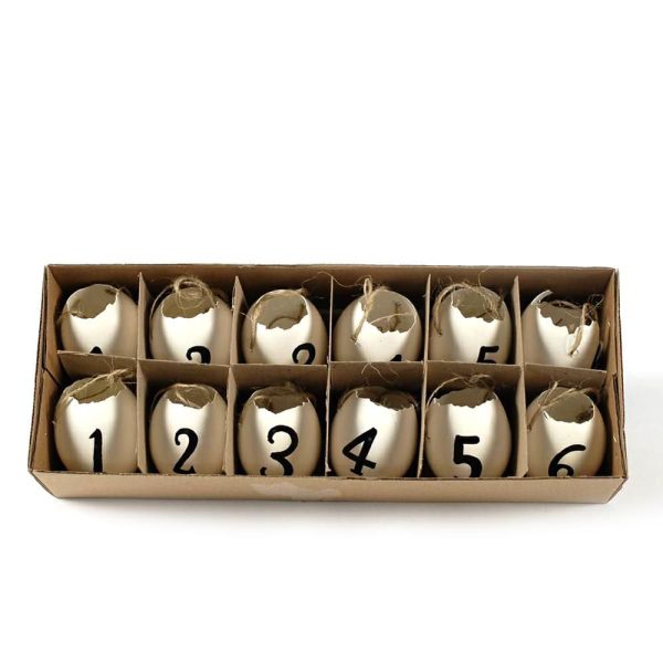 SET 12 UOVA APERTE NUMERATE D/APP. BIANCO SET 12 UOVA APERTE NUMERATE D/APP. BIANCO