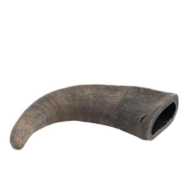 CORNO DI BUFALO 30 CM MARRONE/NERO RUVIDO CORNO DI BUFALO 30 CM MARRONE/NERO RUVIDO