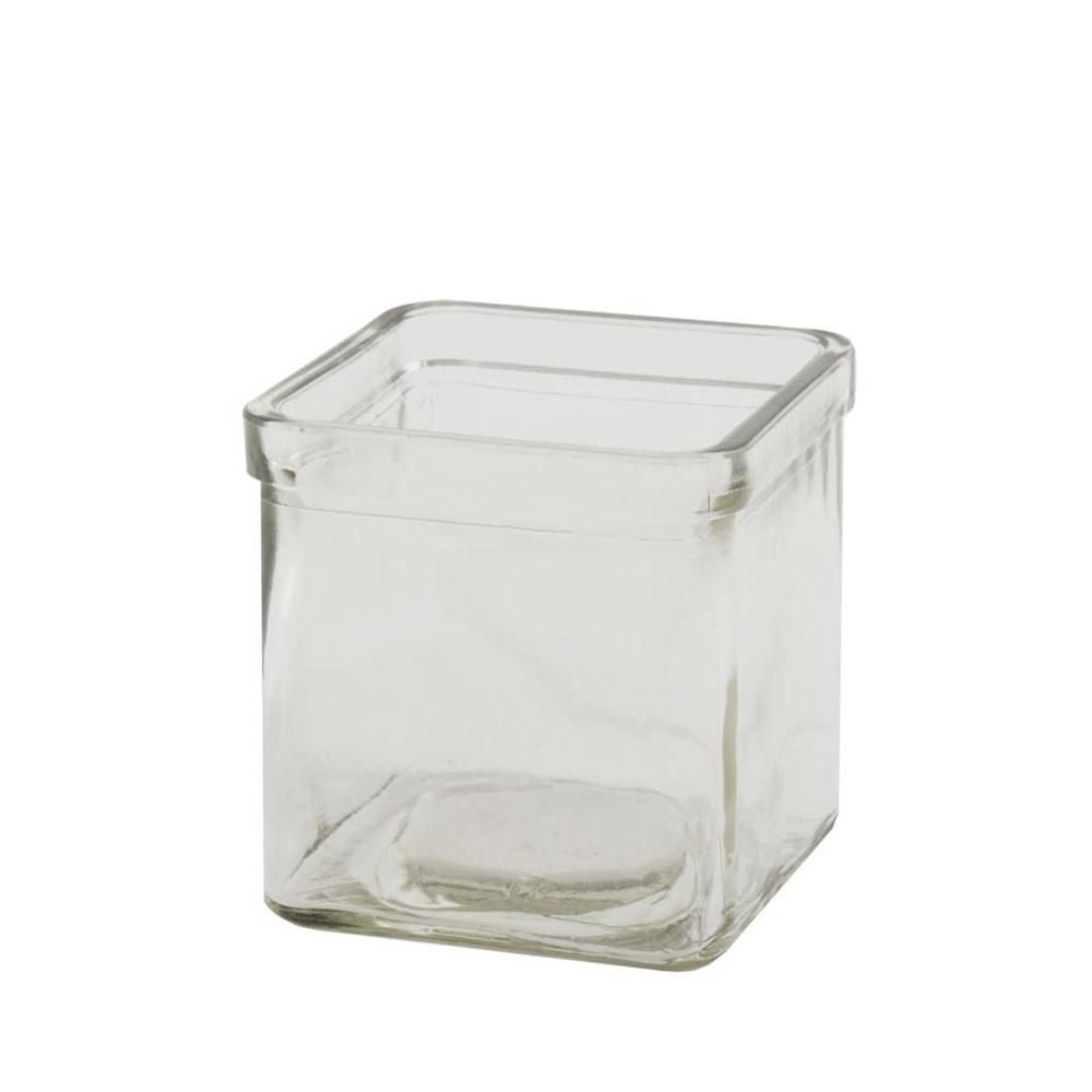 CUBO VETRO BORD. 10X10X10 TRASP.