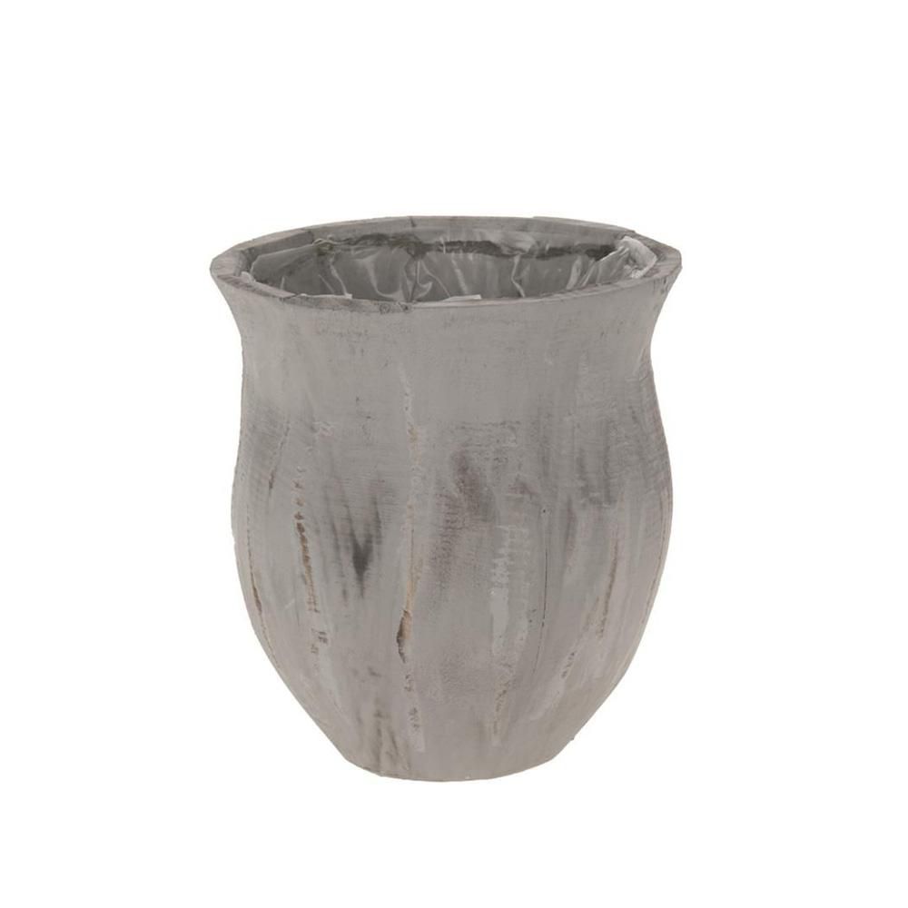 VASO LEGNO 15X15X16 GRIGIO ANTICATO