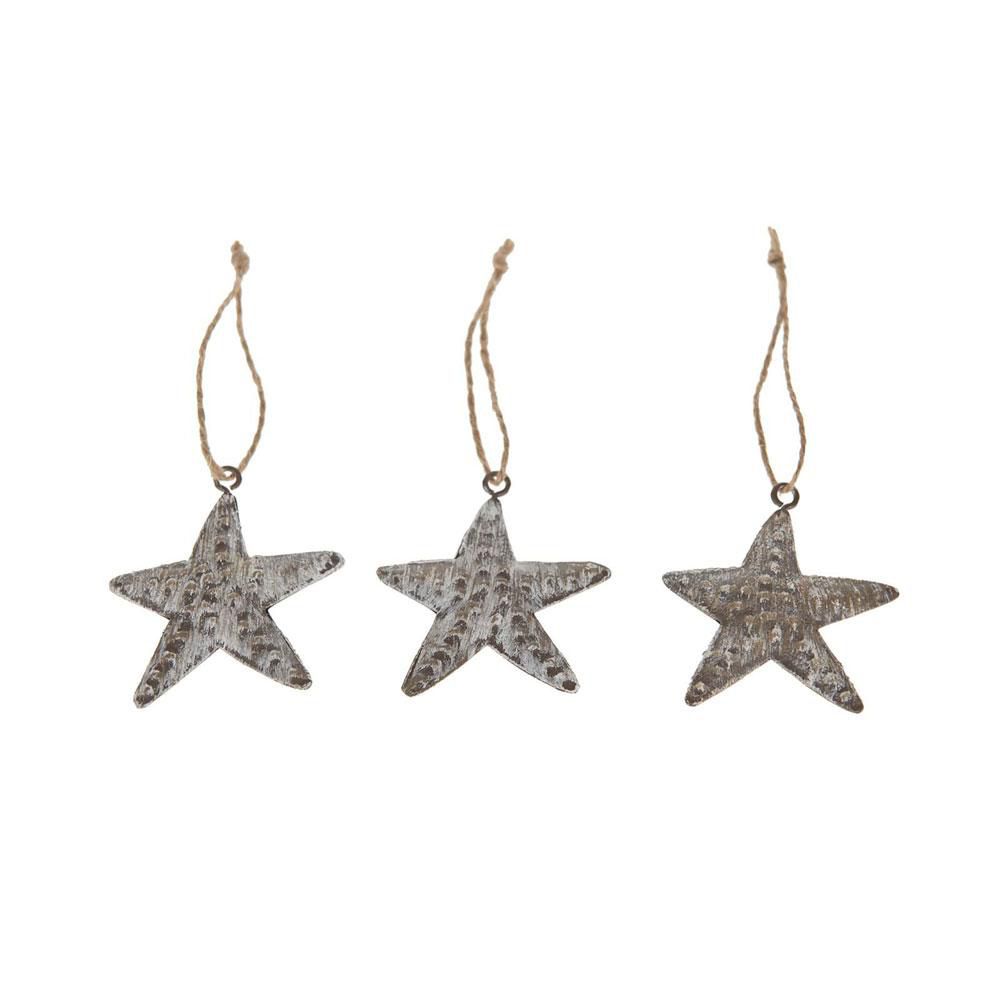 SET 10 STELLE MARINE MET. D/APP. CM.5 GRIGIO