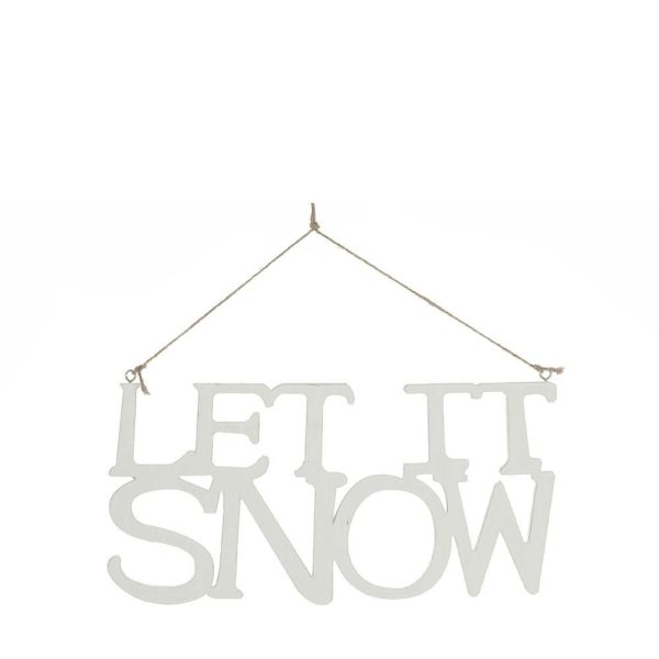 SCRITTA LEGNO -LET IT SNOW- 36,5X15 CM BIANCO SCRITTA LEGNO -LET IT SNOW- 36,5X15 CM BIANCO