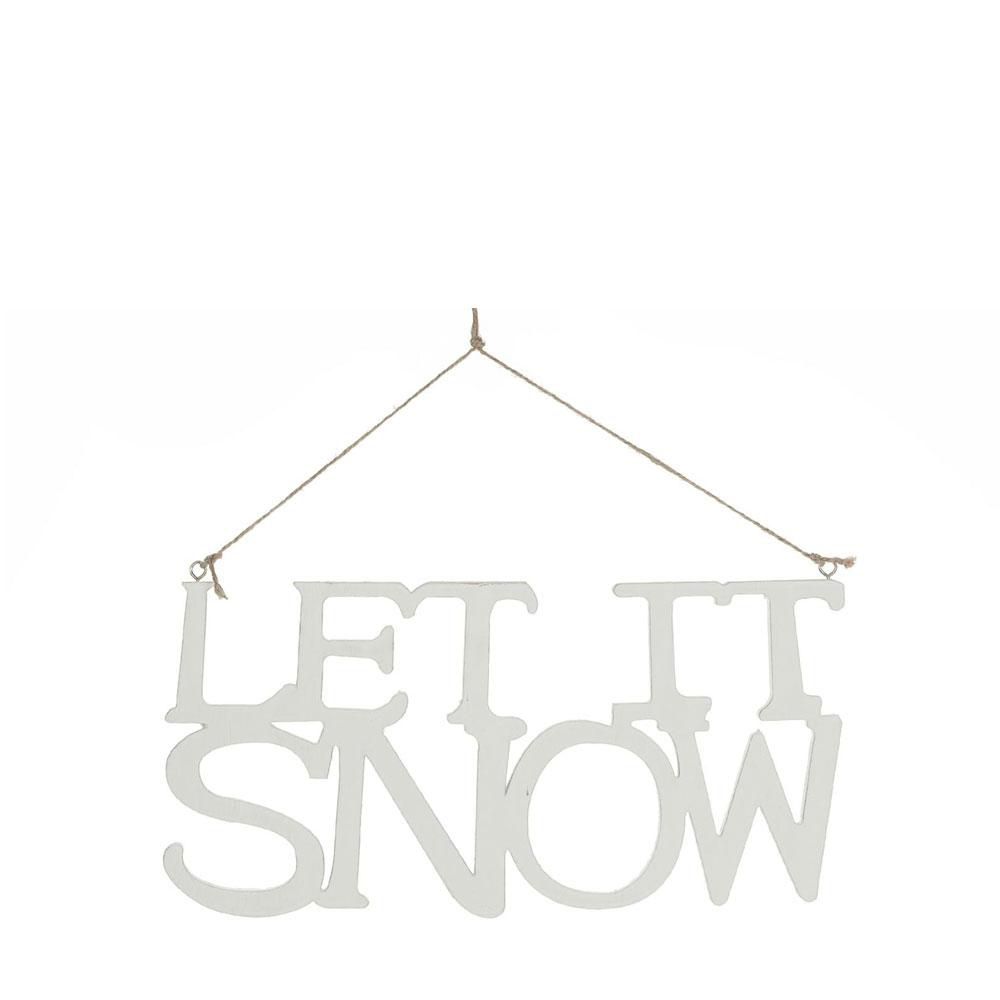SCRITTA LEGNO -LET IT SNOW- 36,5X15 CM BIANCO SCRITTA LEGNO -LET IT SNOW- 36,5X15 CM BIANCO