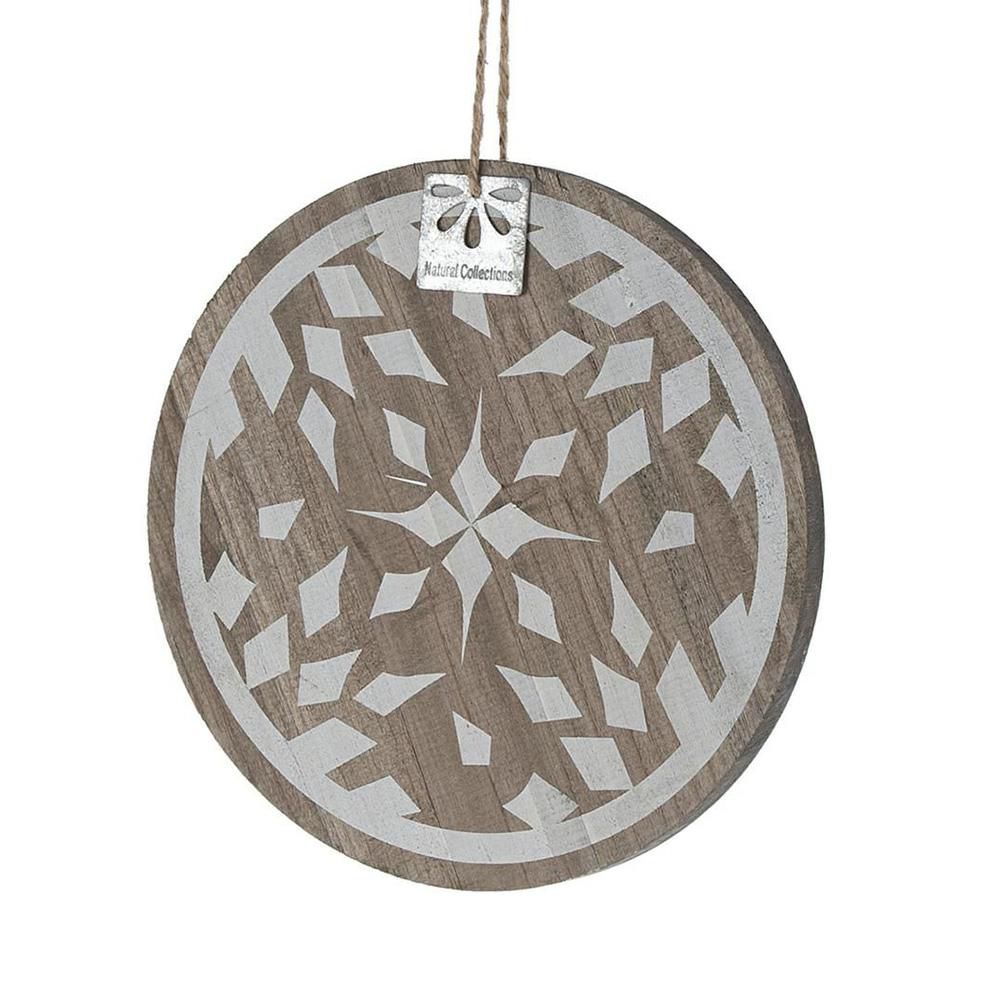 SFERA LEGNO D.25 CM -CHRISTMAS- D/APP. BIANCO