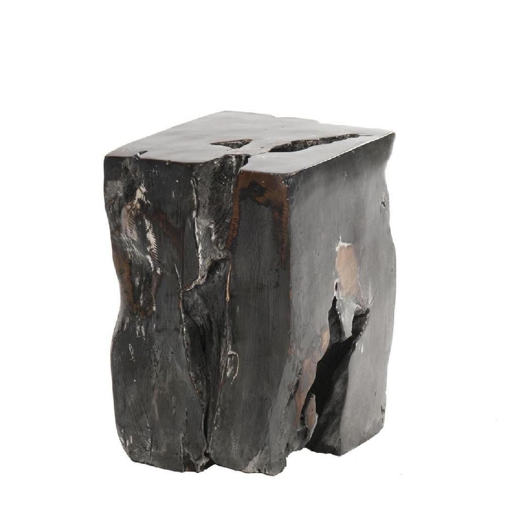 CEPPO TEAK 30X30X45 CM -STONE SQUARE- ANTRACITE