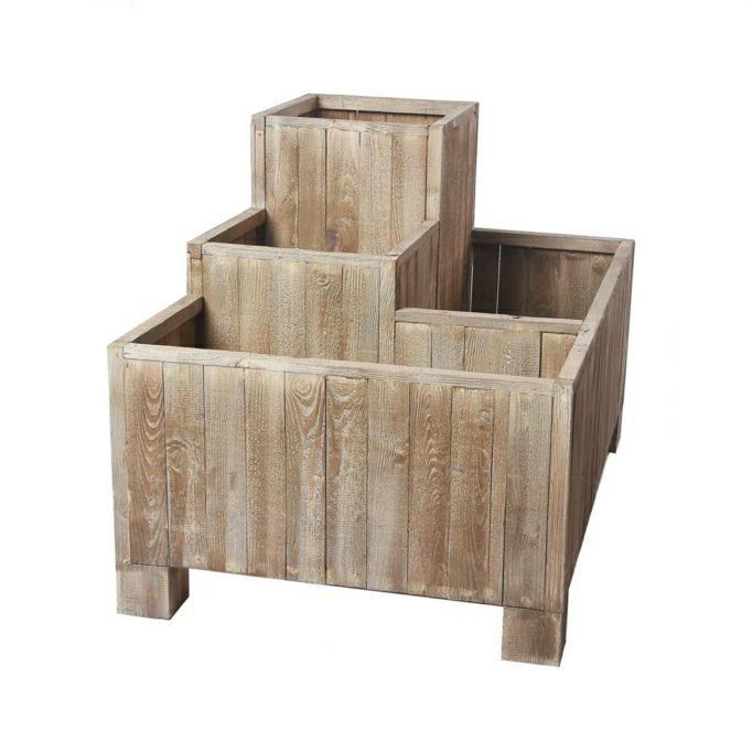 DISPLAY LEGNO 78X118X80CM 4 SCOMPARTI NATURALE