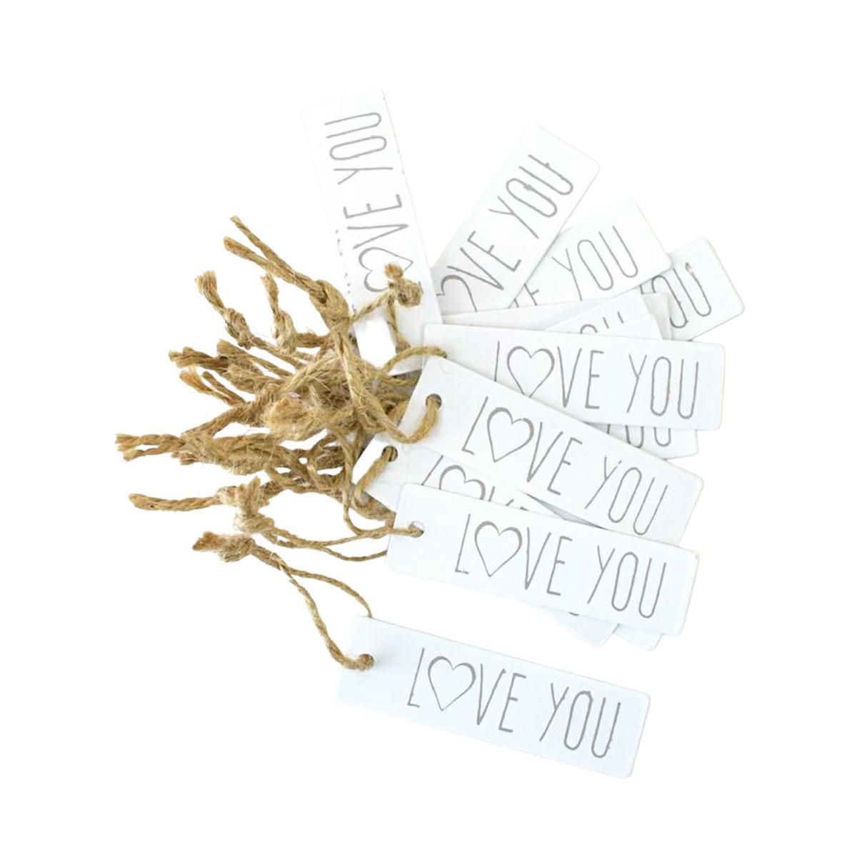 SET 15 TARGHETTE MET.-LOVE YOU- 7X2 BIANCO/TORTORA SET 15 TARGHETTE MET.-LOVE YOU- 7X2 BIANCO/TORTORA