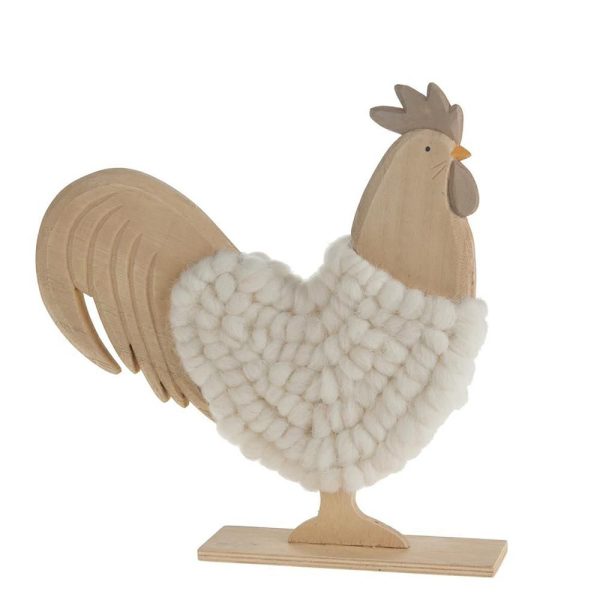 GALLINA LEGNO C/LANA 32,5X6X32,5 BIANCO GALLINA LEGNO C/LANA 32,5X6X32,5 BIANCO