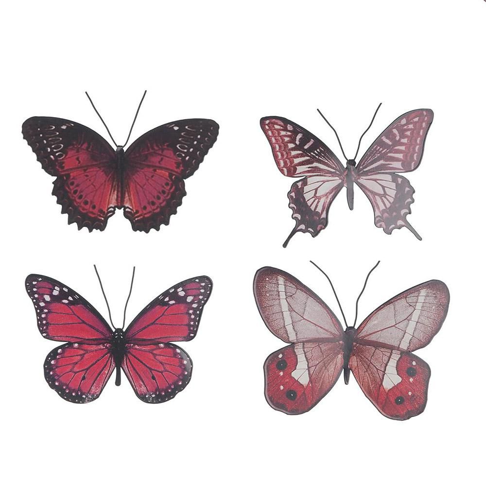 SET 4 FARFALLE C/MAGNETE 12,9-16,5X8-12 ASS.MULTIC. SET 4 FARFALLE C/MAGNETE 12,9-16,5X8-12 ASS.MULTIC.