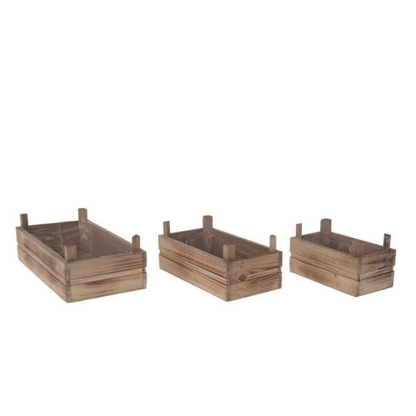 SET 3 CASSETTE LEGNO 32X16,5 CM H.10,5 CM MARRONE ANTIC.WASH SET 3 CASSETTE LEGNO 32X16,5 CM H.10,5 CM MARRONE ANTIC.WASH