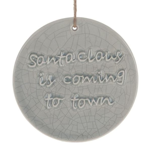 SFERA CERAMICA D.15,5 CM -SANTA CLAUS- D/APP. GRIGIO SFERA CERAMICA D.15,5 CM -SANTA CLAUS- D/APP. GRIGIO