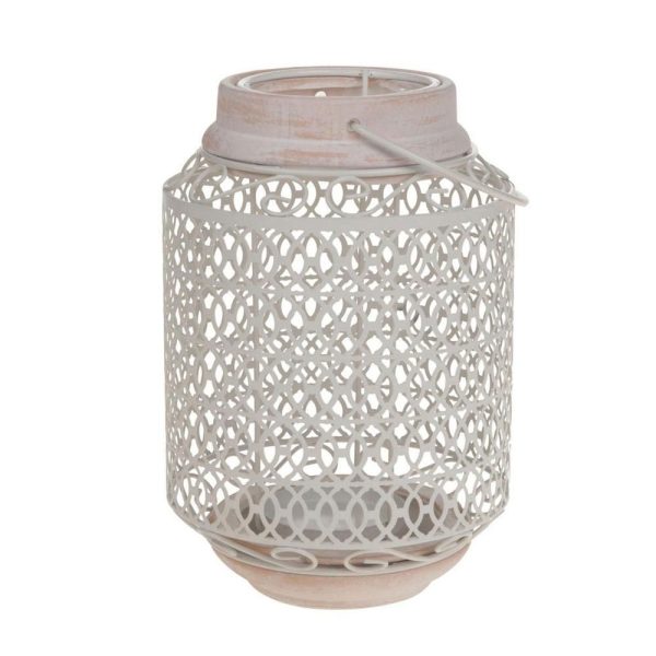 LANTERNA CERAM. 17,5X17X24,5 BIANCO ANTIC. LANTERNA CERAM. 17,5X17X24,5 BIANCO ANTIC.