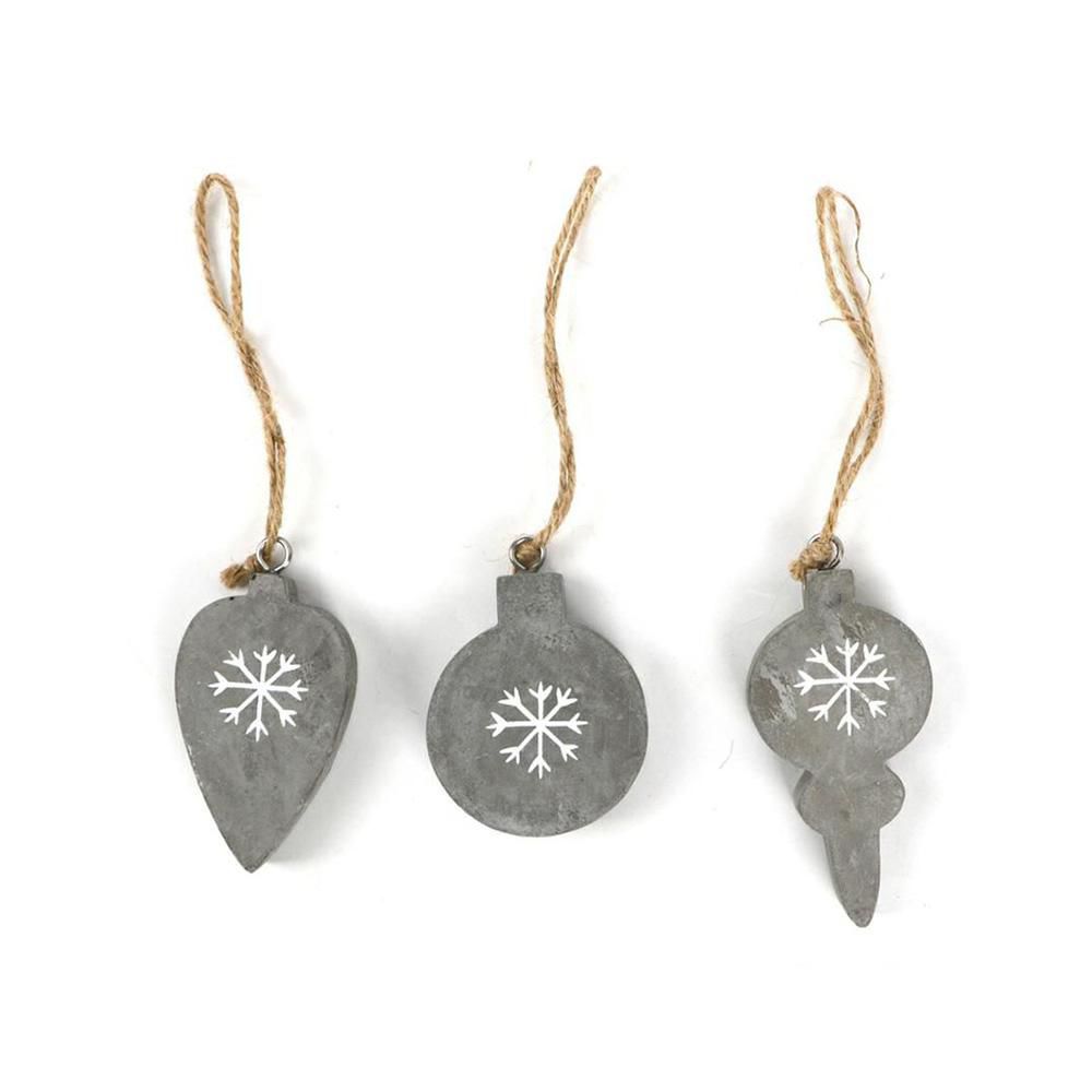 SET 3 ADDOBBI GESSO 4-5X6-8 CM ASS.GRIGIO CHIARO